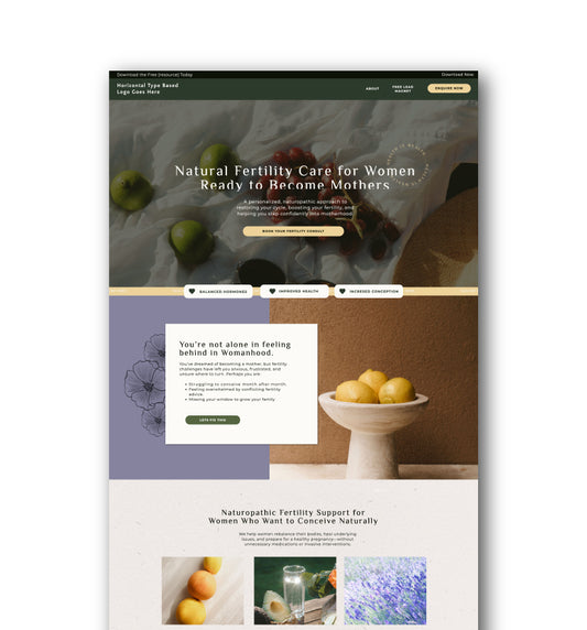 Botanical Gardens Showit Website Template